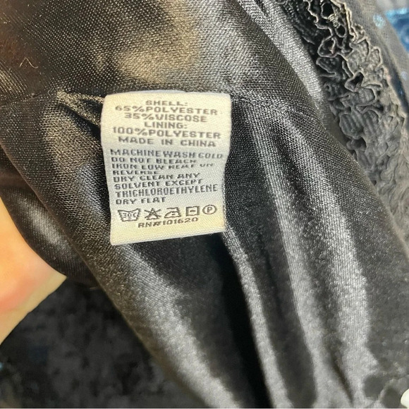 Rancho Estancia Witchy Whimsygoth Fairy Burnout Velvet Lace Hem Mini Dresss - Picture 6 of 9